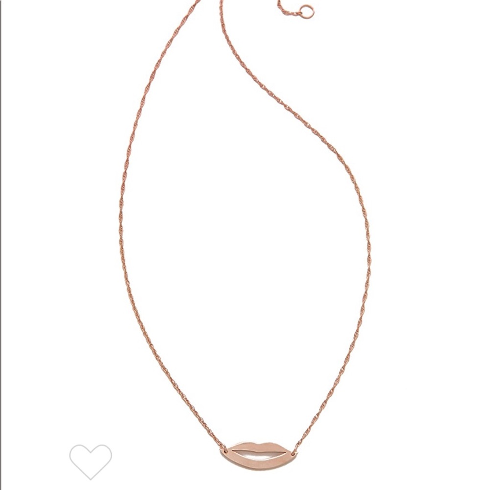Jennifer Zeuner Rose Gold Lola Lip Necklace